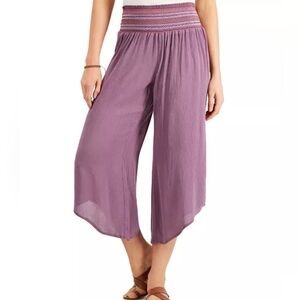 Rewash Girls Purple and Pink Pull-on style Smocked embroidered waist Size Large